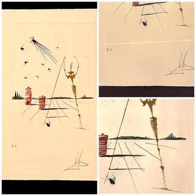 Salvador Dali Artists Proof Signed Colored Etching 