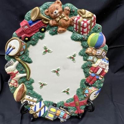 Fitz and Floyd Christmas Plate 1996