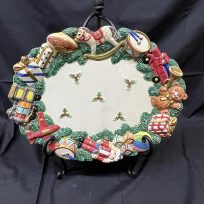 Fitz and Floyd Christmas Plate 1996