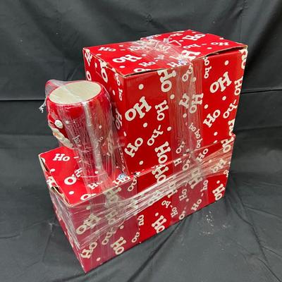 Christmas Ho Ho Mugs Set 5 1/2" Tall