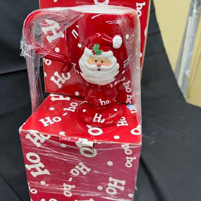 Christmas Ho Ho Mugs Set 5 1/2" Tall