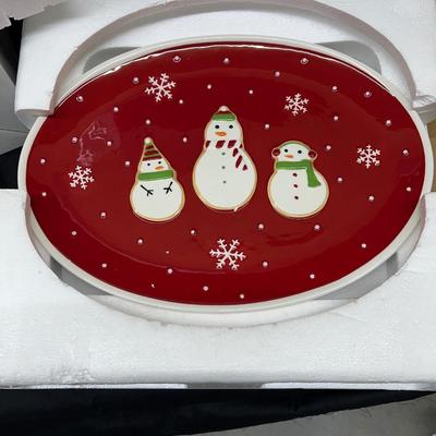 Christmas Snowman Plates New in Box Lot Hallmark
