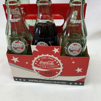 Coca Cola Coke 100 Year Anniversary Glass Coke Bottles