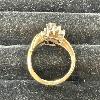 14 Karat Yellow Gold Diamond Ring