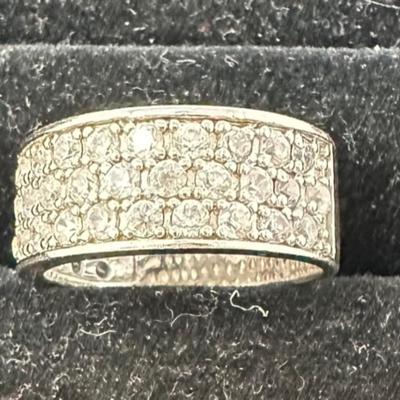 Silver w/synthetic stones
