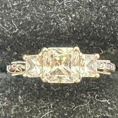 Silver w/Synthetic Stones