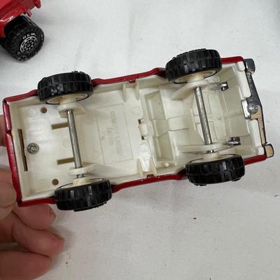 Vintage Coca Cola Coke 1987 Plastic Mustang, Corvette 200 Series 1997, Lifted Steel Truck 1987, Buddy L Corp Truck '87