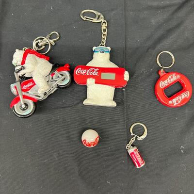 Vintage Coca Cola Keychains and Marble