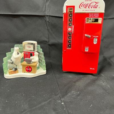 Coca Cola Coke 1994 Bank, 2000 Figurine Coke