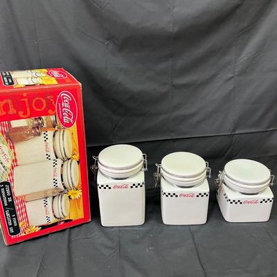 Coca Cola Coke Canister Set 2002 New in Box