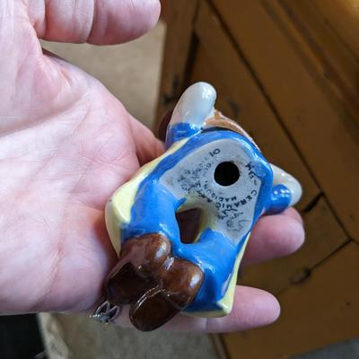 Adorable Vintage Ceramic Cowgirl and Small Horse, 2 Metal Cast Horses
