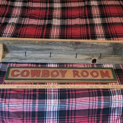 Cowboy Themed Decor, Barn Nail Coat Rack