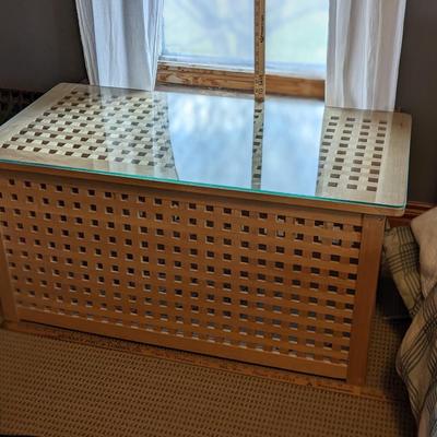Ikea Table with Glass Top Added