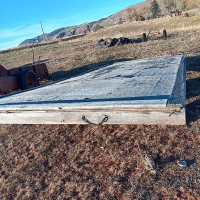 Steel framed flatbed trailer