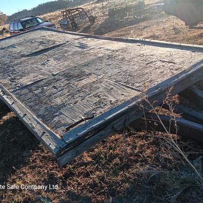 Steel framed flatbed trailer