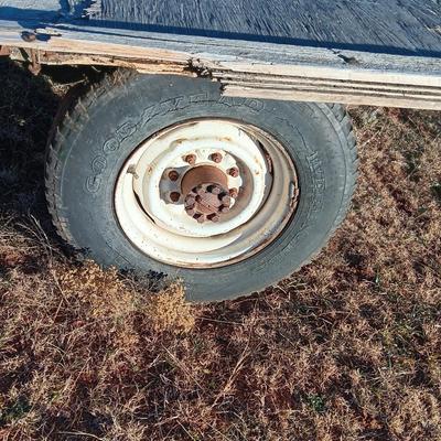 Steel framed flatbed trailer
