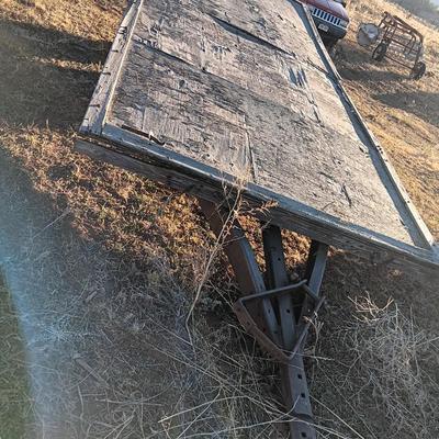 Steel framed flatbed trailer