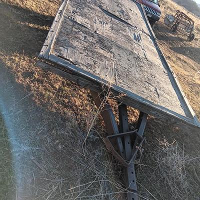 Steel framed flatbed trailer