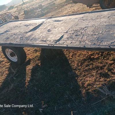 Steel framed flatbed trailer