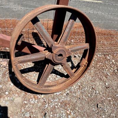 Vintage Iron Farm Equipment Wheel
