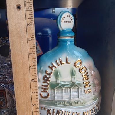 Churchill Downs 95th Run for the Roses Decanter and Old Forester Bottle