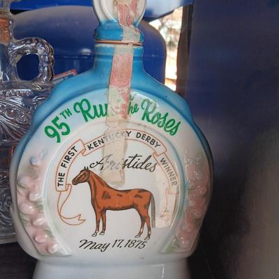 Churchill Downs 95th Run for the Roses Decanter and Old Forester Bottle