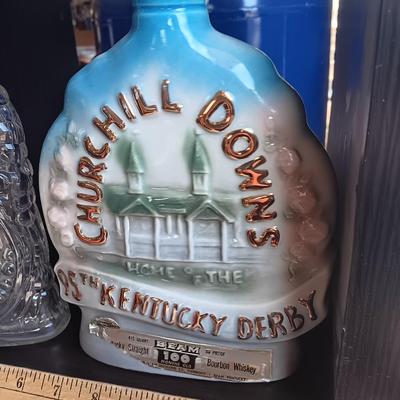 Churchill Downs 95th Run for the Roses Decanter and Old Forester Bottle