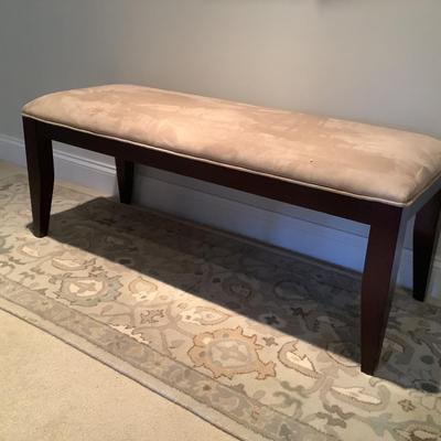 282 Upholstered Micro Suede Tan Bench