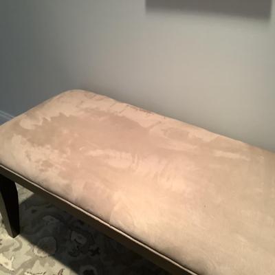 282 Upholstered Micro Suede Tan Bench