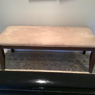 282 Upholstered Micro Suede Tan Bench