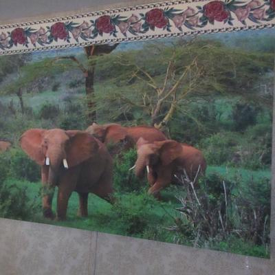 Elephant Family Theme Wall Art- Approx 47