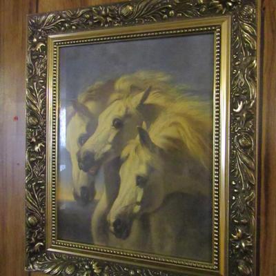 Framed Print of 'Pharoah's Horses'- Approx 15