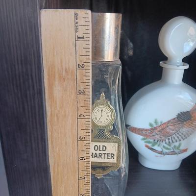 Three vintage decanters Old Charter - Quail -