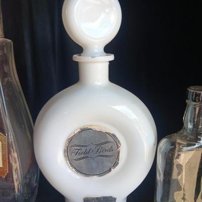 Three vintage decanters Old Charter - Quail -