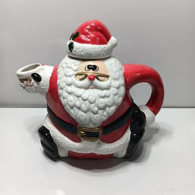Vintage World Bazars Inc. Santa tea pot
