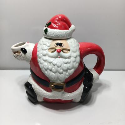 Vintage World Bazars Inc. Santa tea pot