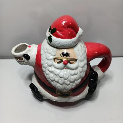 Vintage World Bazars Inc. Santa tea pot