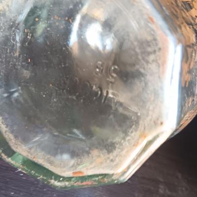 Vintage stoneware decanter with glass Tava decanter