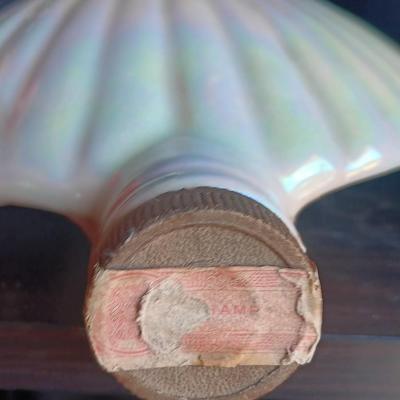 Jim Beam Florida seashell decanter with vintage Velvet tobacco tin