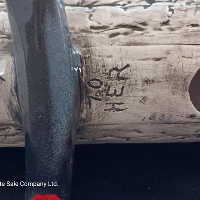 Vintage 70's ceramic centerpiece Yule log candle holder, hand painted, original centerpiece 1 of 2