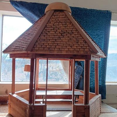 Awesome Wooden Gazebo for Barbies bird feeder or Decor!
