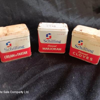 Pottery Sombrero with wooden Mexico salt & pepper shakers and metal spice tins