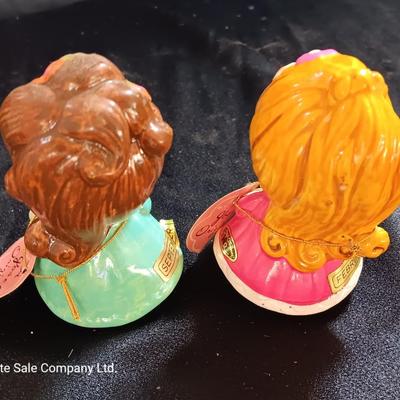 Vintage 1960s Josef Originals September & February Birthday Girl Figurines