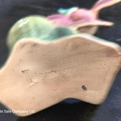 Vintage Mid-Century MCM Planters - Cockatiel and USA marked Girl planter