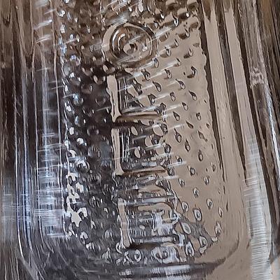 Molle' Co Glass Jar - two e-z seal Jars and a green Green Glass CE Crown Seal Wine Decanter