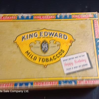 Prince Albert container with King Edward Cigar box and two tobacco tins