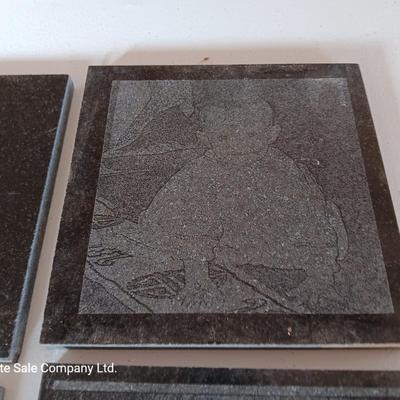 Instant family ceramic tiles with faces and people lasered on them