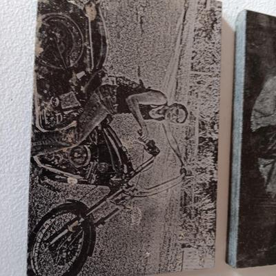 Instant family ceramic tiles with faces and people lasered on them