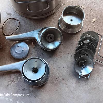 Stainless steel Milking machine - bucket - with hoses and a cream separator