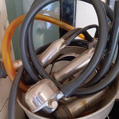 Stainless steel Milking machine - bucket - with hoses and a cream separator
